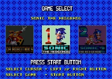 Sonic Compilation (Europe) screen shot title